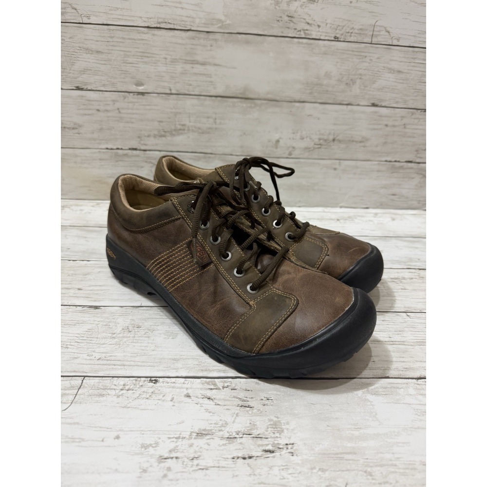 Keen Austin Brown Leather Lace Up Oxford Water Resistant Outdoor Shoes Sz 13